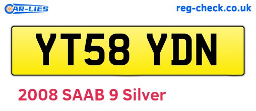 YT58YDN are the vehicle registration plates.