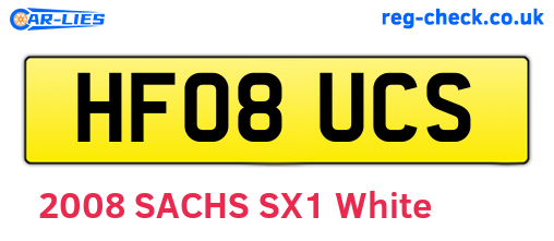 HF08UCS are the vehicle registration plates.