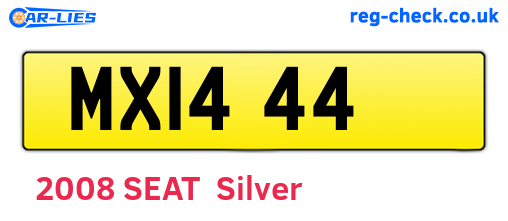 MXI444 are the vehicle registration plates.