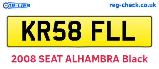 KR58FLL are the vehicle registration plates.