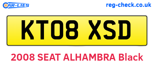 KT08XSD are the vehicle registration plates.