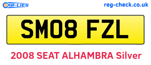 SM08FZL are the vehicle registration plates.
