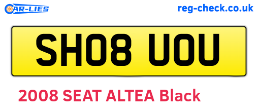 SH08UOU are the vehicle registration plates.