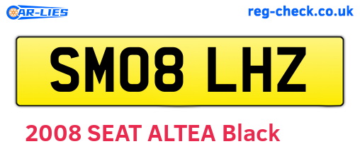 SM08LHZ are the vehicle registration plates.