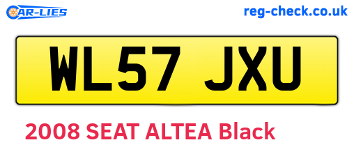 WL57JXU are the vehicle registration plates.
