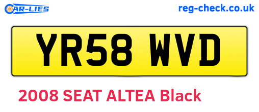 YR58WVD are the vehicle registration plates.