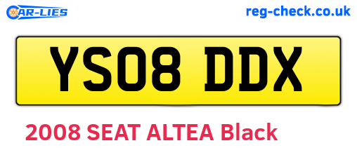 YS08DDX are the vehicle registration plates.