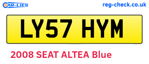 LY57HYM are the vehicle registration plates.