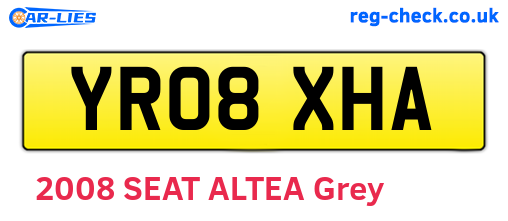 YR08XHA are the vehicle registration plates.