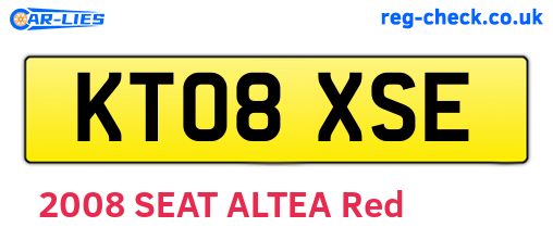 KT08XSE are the vehicle registration plates.