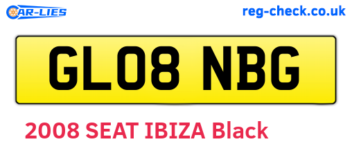 GL08NBG are the vehicle registration plates.
