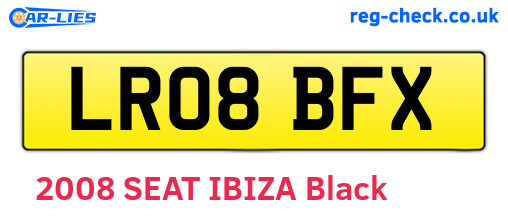 LR08BFX are the vehicle registration plates.