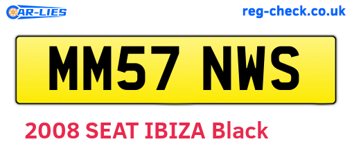 MM57NWS are the vehicle registration plates.