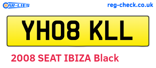 YH08KLL are the vehicle registration plates.