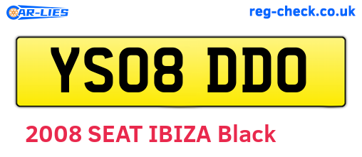 YS08DDO are the vehicle registration plates.