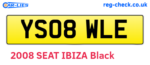 YS08WLE are the vehicle registration plates.