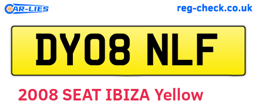 DY08NLF are the vehicle registration plates.