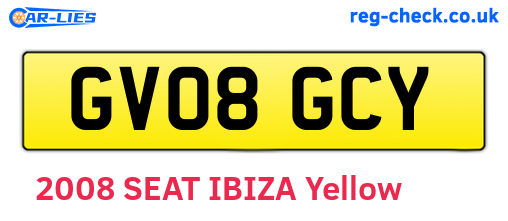 GV08GCY are the vehicle registration plates.