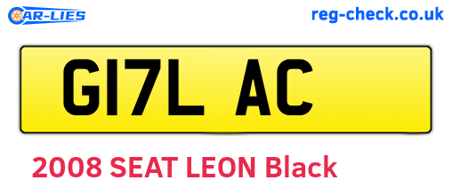 G17LAC are the vehicle registration plates.