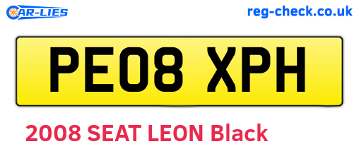 PE08XPH are the vehicle registration plates.