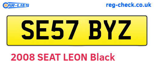 SE57BYZ are the vehicle registration plates.