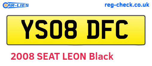 YS08DFC are the vehicle registration plates.
