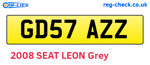 GD57AZZ are the vehicle registration plates.