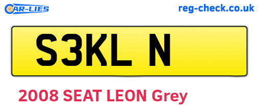 S3KLN are the vehicle registration plates.