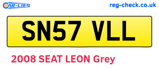 SN57VLL are the vehicle registration plates.