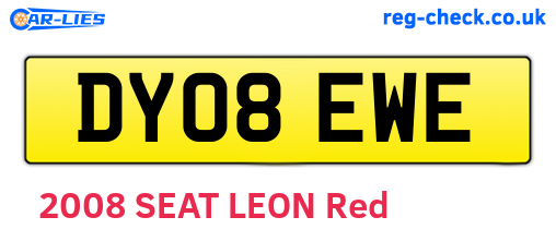 DY08EWE are the vehicle registration plates.