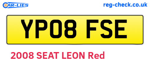 YP08FSE are the vehicle registration plates.