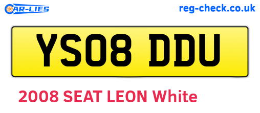 YS08DDU are the vehicle registration plates.