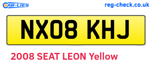 NX08KHJ are the vehicle registration plates.