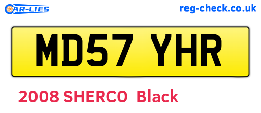 MD57YHR are the vehicle registration plates.