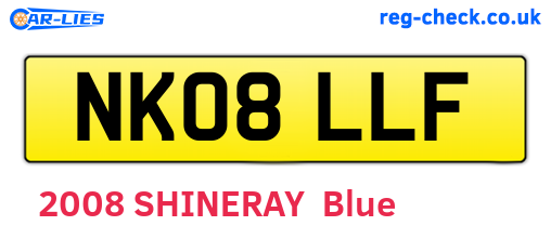 NK08LLF are the vehicle registration plates.