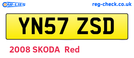 YN57ZSD are the vehicle registration plates.