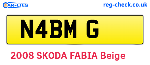 N4BMG are the vehicle registration plates.