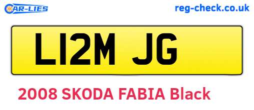 L12MJG are the vehicle registration plates.