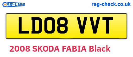 LD08VVT are the vehicle registration plates.