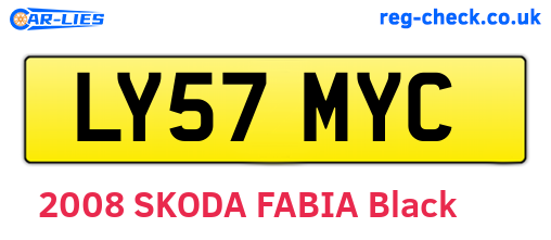 LY57MYC are the vehicle registration plates.