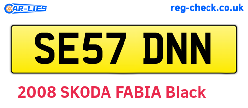 SE57DNN are the vehicle registration plates.