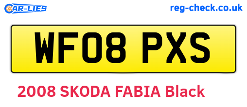 WF08PXS are the vehicle registration plates.