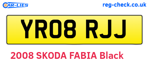YR08RJJ are the vehicle registration plates.