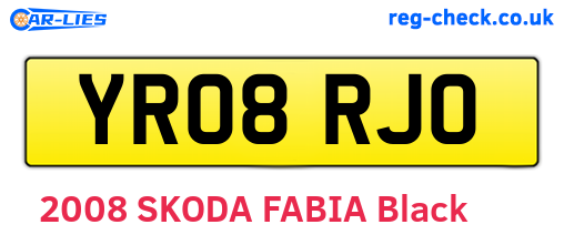YR08RJO are the vehicle registration plates.