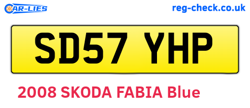SD57YHP are the vehicle registration plates.