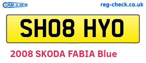 SH08HYO are the vehicle registration plates.