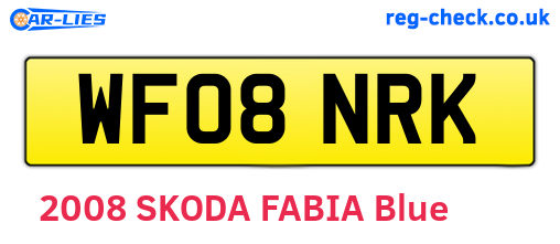 WF08NRK are the vehicle registration plates.