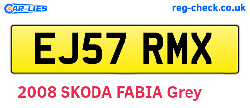 EJ57RMX are the vehicle registration plates.