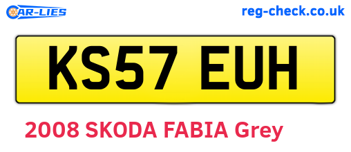 KS57EUH are the vehicle registration plates.
