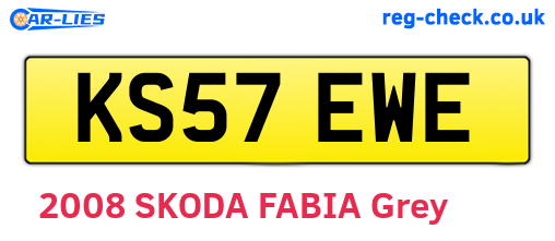 KS57EWE are the vehicle registration plates.